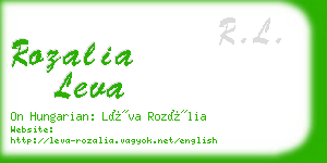 rozalia leva business card